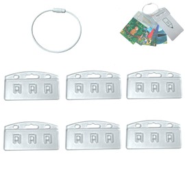 SPANSEE 6 PCS Card Holder for Yoto Cards, Card Display Organizer Compatible with Yoto Card, Vertical Card Holder with Keyring, Card Storage for Travel