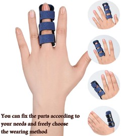 4PCS Finger Splints, Upgraded Trigger Finger Splint, Finger Splints for Straightening & Trigger Finger & Broken Finger, Adjustable Fixing Belt