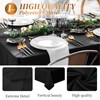 Teruntrue 1 Pack Black Polyester Tablecloth 100 x 140 cm