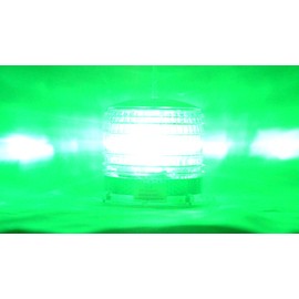S16LF GREEN 3NM IP67 SOLAR FLASHING LED Marina Dock Barge Boat Safety Beacon Light