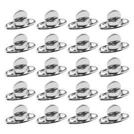 ECSiNG 20Pcs Turn Button Locks for Car Seat Cover Boat Canopy Cover Handbag Metal Silver 2 Hole Base Stud Replacement Accessories 14x32mm