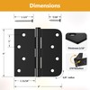 Luxbaro 3 Pack Black Door Hinges 4 Inch, Exterior Door