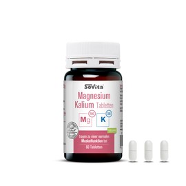 Magnesium Potassium Tablets, Vitamins and Minerals. Supports the Normal Muscle Function | 60 Tablets