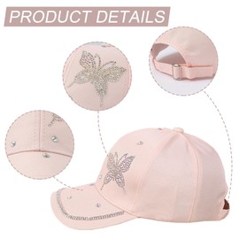 Baseball Cap for Women Sun Hat Rhinestone Sequin Cap Diamond Bling Hat Cute Cool Hats Fashionable Trucker Hats