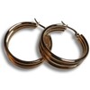 ARETES ARRACADAS Mujer Acero Inoxidable – Elegante Diseño Color Plata