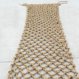 Safety Anti-Fall Fence Net for Children Pet Cat,Hemp Rope Netting for Balcony Railing,Stair Protection Nets Retro Decoration Backyard Nets Cargo Truck Trailer Mesh (Jute, 2Mx2M(6.5FTx6.5FT))