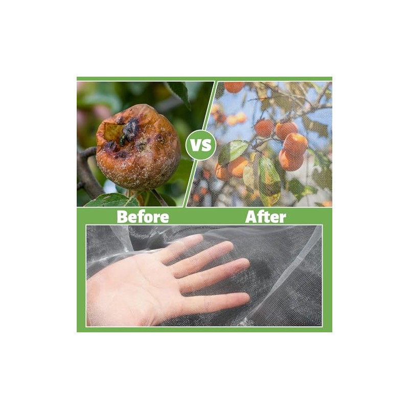 Heavy Duty 60 Mesh Garden Netting - Insect & Bird