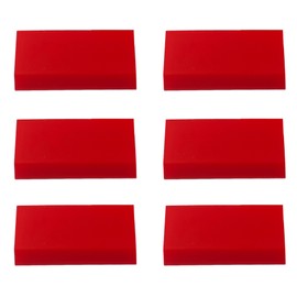 Runseaway 6Pcs 2” Small Rubber Squeegee for Vinyl Installation, Window Tinting, Bubble Removal, Flexible Non-Scratching Applicator for Car, Glass, Film Application, Red