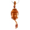 WOO MANTO 1 piece Buddha key ring made of wood,