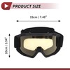 HOPESPANNER Motorcycle Riding Goggles TPU Cycling Sunglasses Yellow Lens Black