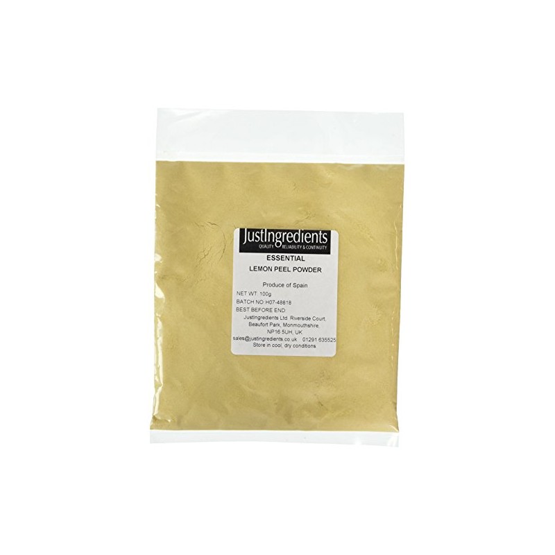 JustIngredients Essentials Lemon Peel Powder 100 g (Pack of 4)