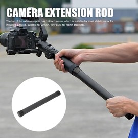 Camera Extension Pole, 37CM Carbon Fiber Camera Tripod Extension Pole with Top 1/4 Inch Screw, Universal Handheld Stabilizer Extension Rod for Photography