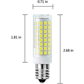 E14 10W Dimmable Chandelier LED Light Bulb(6 Pack), 6000K Daylight White 102 LED 2835-SMD 900LM Light Bulb for Electric Window Candle Lamp, 90 Watt Incandescent Bulb Equivalent, AC 120V