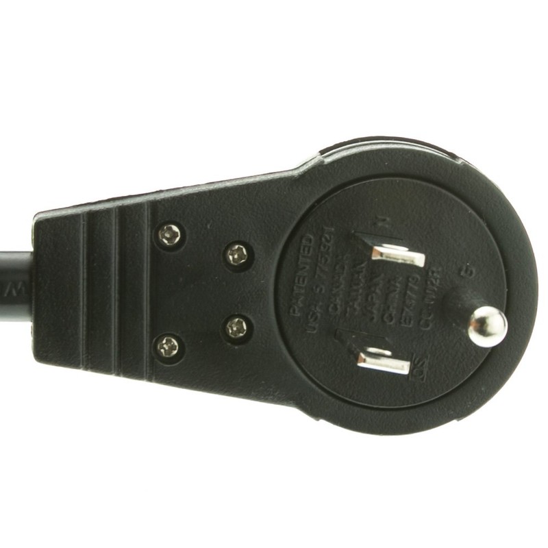 CableWholesale 845-51W1-12204 Flat Rotating Plug, Surge/Modem Protector, 6 Outlet, Black,