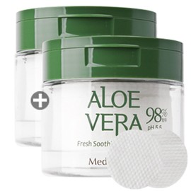 Aloe Vera Soothing Gel 98% 300ml x 5 Skin soothing moisture supply - 4. Aloe Vera Fresh Soothing Pad x 2 / 알로에베라 수딩젤 98% 300mlx5개피부진정수분공급 - 4.알로에베라 프레쉬 수딩패드x2개