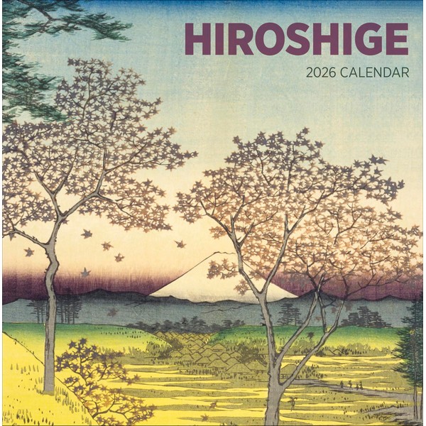 Wall Calendar 2026, Hiroshige Art, 12 Months, Large Grid Design
