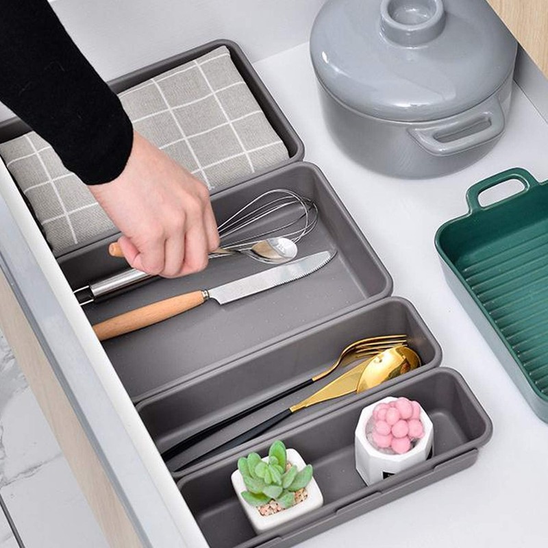 PXLAATY Drawer Dividers Storage Trays Stationery Accessories Cosmetic Trays Set