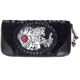 Banned Women's Wallet - Skeleton Lady Purse, black