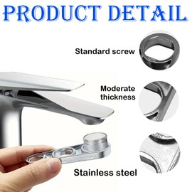 Tap Strainer Key, Aerator Key Chrome-Plated, M16/M18/M20/M22/M24/M28 Mixed Strainer Tap Key, Tap Aerator Removal Tool, Water Tap Descaler Attachment Metal