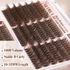 Yawamica Brown Fluffy Lash Clusters 100D Volume Wispy Eyelash Clusters