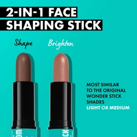 NYX Professional Makeup Stick Highlight and Contour, Double Tip, Definition and Shine, Adjustable and Vegan, Wonder Stick, Light Medium