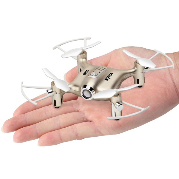 Newest Syma X20 Mini Pocket Drone Headless Mode 2.4Ghz Nano LED RC Quadcopter Altitude Hold Gold