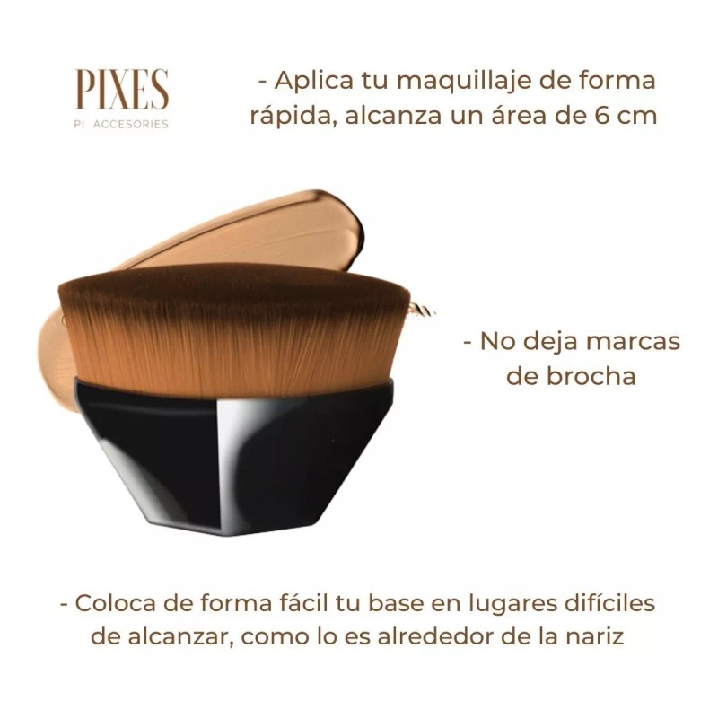 Pixes Set De 2 Brochas Kabuki Plana Para Maquillaje Profesional