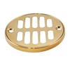 Westbrass Shower Strainer Set Square with Crown, Polished Brass, D313-03