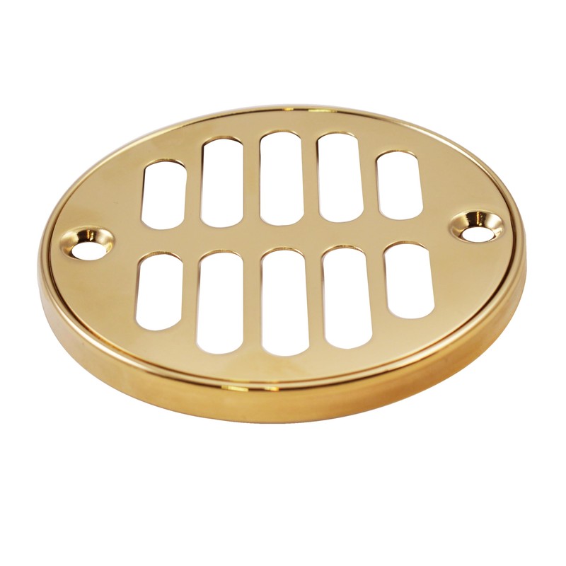 Westbrass Shower Strainer Set Square with Crown, Polished Brass, D313-03