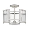 QUOIZEL Lexon 3 -Light 13" Brushed Nickel Semi Flush Mount