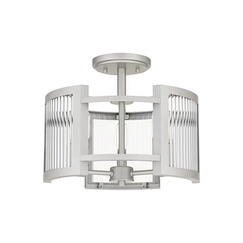 QUOIZEL Lexon 3 -Light 13" Brushed Nickel Semi Flush Mount