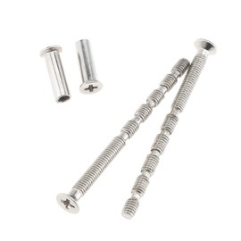 YINETTECH 20x M4x60mm Nickel plated Snap Off Screw Universal Metal with Sleeve For Door Handles Connecting Box