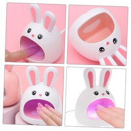 VICASKY Mini Bunny Nail Lamp Portable UV Gel Nail Dryer Light for Quick Drying for DIY Manicure Cute Rabbit Design Lightweight for Home Use