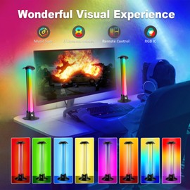 VCOM LED Light Bars, 27cm Smart RGB Light Bar TV Backlight, Gaming Led Lights for PC/Desk, TV, Gaming Room Decoration, Music Sync, Dimmable, Remote Control and App Control, Ambient Lighting