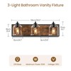 GOEBLESON 3-Light Bathroom Fixture, 23.2" Large Farmhouse Vanity Light, E26