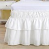 RIMELA Ruffle Bed Skirt Warm White Queen 18 Inch Drop,