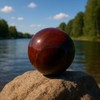Pandiui23 Natural Polished Indian Agate Ball, Polished Crystal with Energy