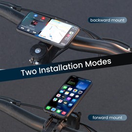 Out-Front Bike Phone Mount – 4-Point Buckle Quick Release | Aluminum CNC Holder with Light/GoPro Mount | Fits 4.0–6.7” Smartphones | Road Cycling