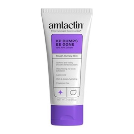 AmLactin KP Bumps Be Gone - Crema corporal terapéutica para queratosis pilaris - Exfoliante sin arrugas e hidratante corporal para piel seca con 15% de ácido láctico AHA, 3 onzas (el embalaje puede variar)