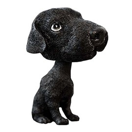 Kangkang@ [Black Labrador] Bobbleheads Car Ornaments Resin Car Decoration4.7x2.3''