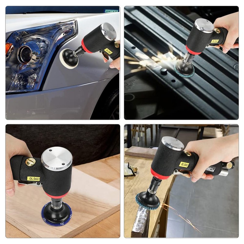 Compressed Air Angle Grinder Set - Mini Compressed Air Grinder