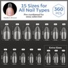 Modelones Medium Almond Nail Tips, 360pcs Pre-etched Clear Fake Nails