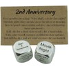 2 Year Anniversary Metal Date Night Dice - Create a