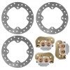 Caltric Front/Rear Brake Disc &amp; Caliper Kit for CanAm Outlander