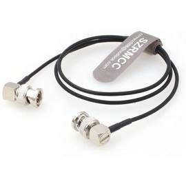 SZRMCC BNC to BNC Male 3G HD SDI Cable RG174 75ohm Flex Coaxial Video Cable for Sony FS5 FX6 Atomos Shogun Inferno SmallHD Monitor Blackmagic ARRI RED Cameras (Right Angle to Right Angle, 20 cm)
