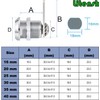Litensh Security Mailbox Lock with Different Keys, 25mm Letter Post