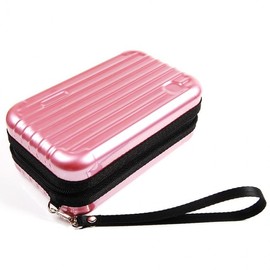 Women's Mini Cosmetic Carrier Pouch for Makeup Brushes - Pretty Square Multi Bag Carrier Pouch Red 2ea