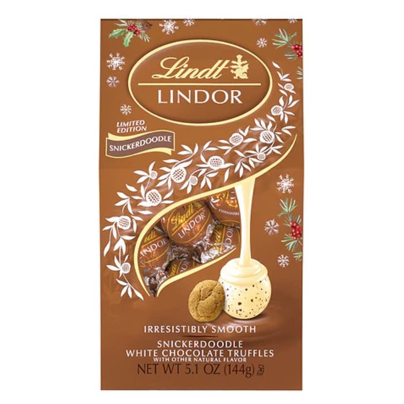 Lindt Holiday Snickerdoodle White Chocolate Truffles with Smooth, Melting Truffle