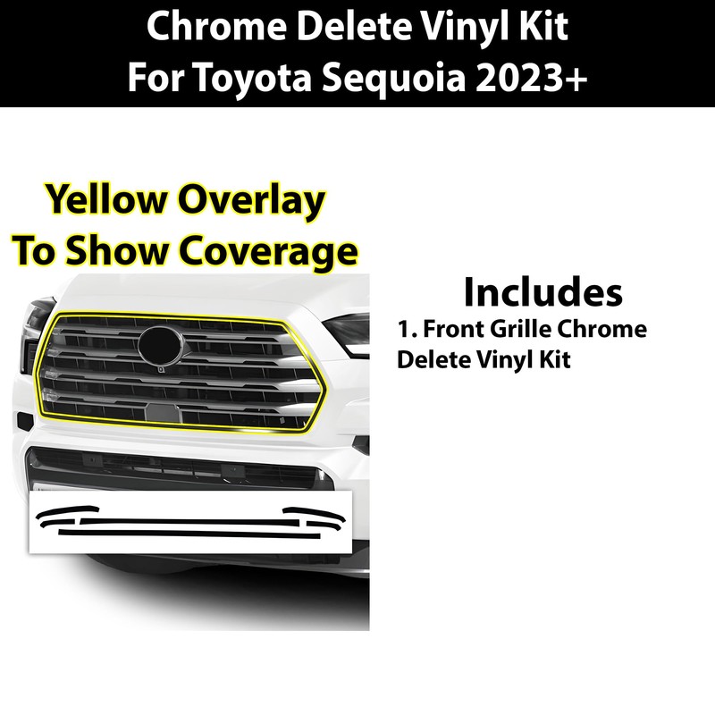 BOGAR TECH DESIGNS Precut For Toyota Sequoia 2023-2025 Front Chrome