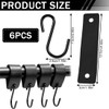 Pack of 6 Leather S Hooks, Camping Hooks, Metal Hooks,